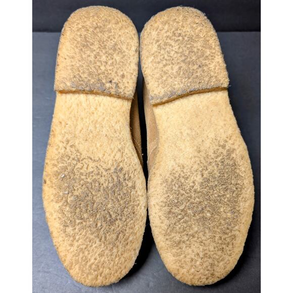 Vtg Easy Times Chukka Boots MENS SIZE 9D Tan Suede Leather Mocs Gum Bottom Soles - Picture 8 of 11